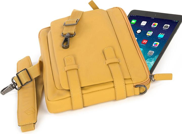 Image du produit Tucano Tema Cross-Body, étui en cuir pour tablette pour iPad mini, tablettes jusqu'à 8 pouces, jaune