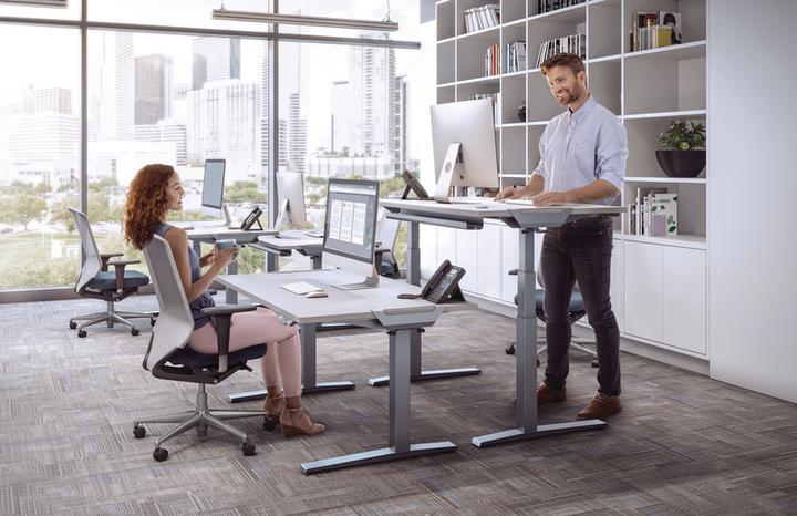 Produktbild Fellowes Tischplatte Levado 140 x 80 cm, Grau (140 x 80 cm)