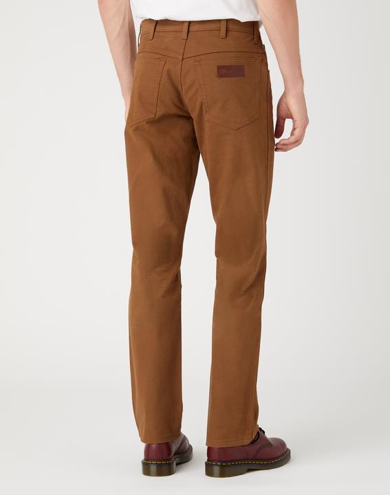 Actual product image Wrangler Texas Slim Pant Straight Fit Saddle Brown (W32/L30)