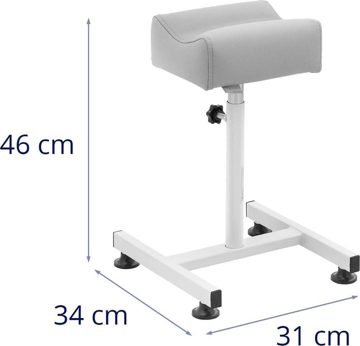Produktbild Physa Beinstütze Fusspflege Fussstütze Beinauflage Hocker 24 x 22 cm grau bis 80 kg (24 x 22 cm)