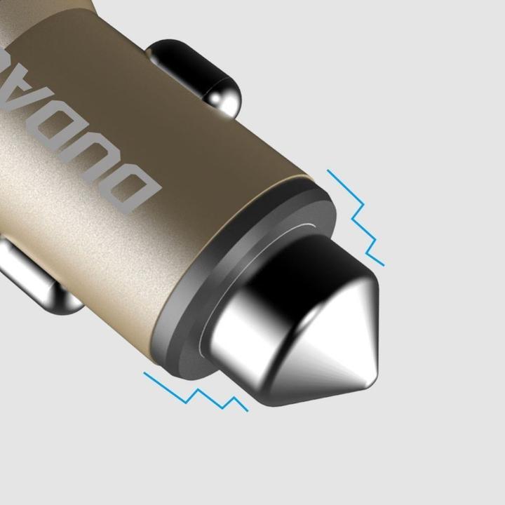 Image du produit Dudao car charger 2x USB 3.1A gray (R5 gray)