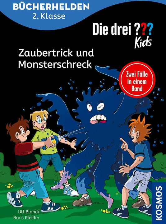 Actual product image Kosmos Die drei??? Kids, Bücherhelden 2. Klasse, Doppelband 1, Zaubertrick und Monsterschre (German, Ulf Blanck, Boris Pfeiffer, Kim Schmidt, 2024)