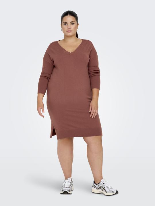 Produktbild Only Curvy V-Ausschnitt Strickkleid (L)