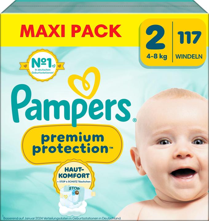 Pampers Premium Protection (Gr. 2, Monatsbox, 117 Stück)