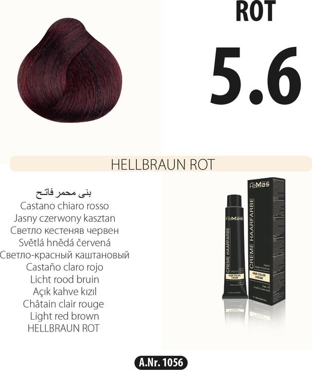 Immagine prodotto FemMas 7.44) Colore per capelli biondo medio rame intensivo 100ml (Intenso di rame)
