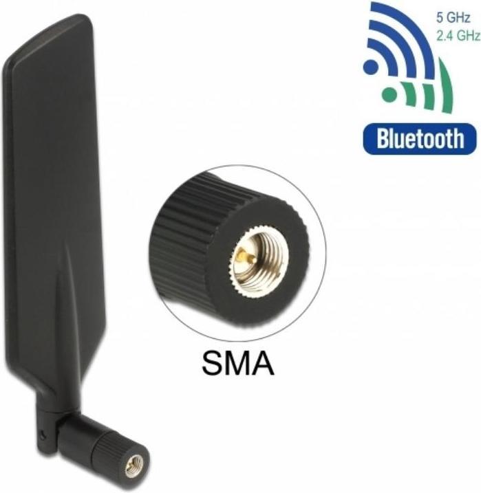 Immagine prodotto Delock Antenna LTE/HSPA/GSM, connettore SMA, nero (5G, GSM)