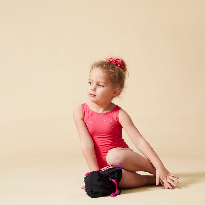 Image du produit Domyos Justaucorps gym sans manches, col rond Fille - JSM 540 rose