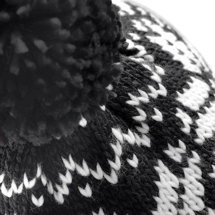 Produktbild Beechfield Strickmütze mit Bommel SchneeflockenMuster (One Size)