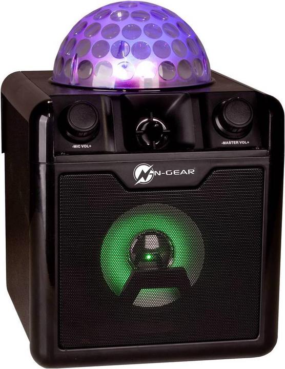 Immagine prodotto N-Gear DISCO410 ( ) Altoparlante Bluetooth per karaoke e feste con palla da discoteca, effetti luce e (6 h, Corrente elettrica)