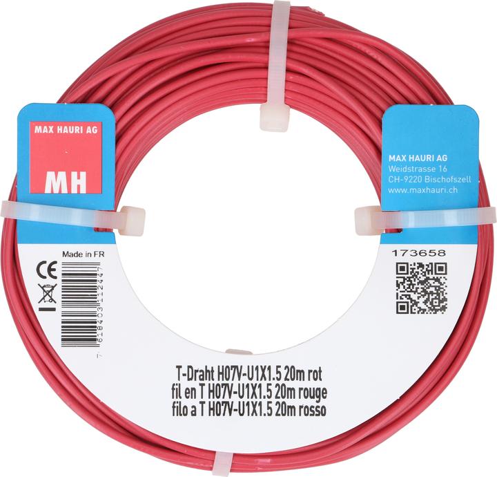 Immagine prodotto Max Hauri Cavo a T H07V-U1X1.5 (20 m)