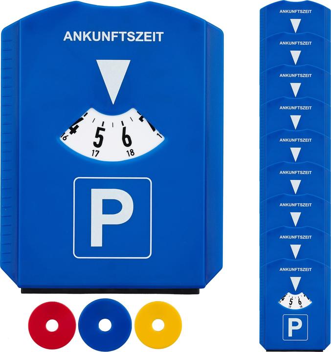 Actual product image Relaxdays Pack of 10 Parking Discs with Ice Scraper