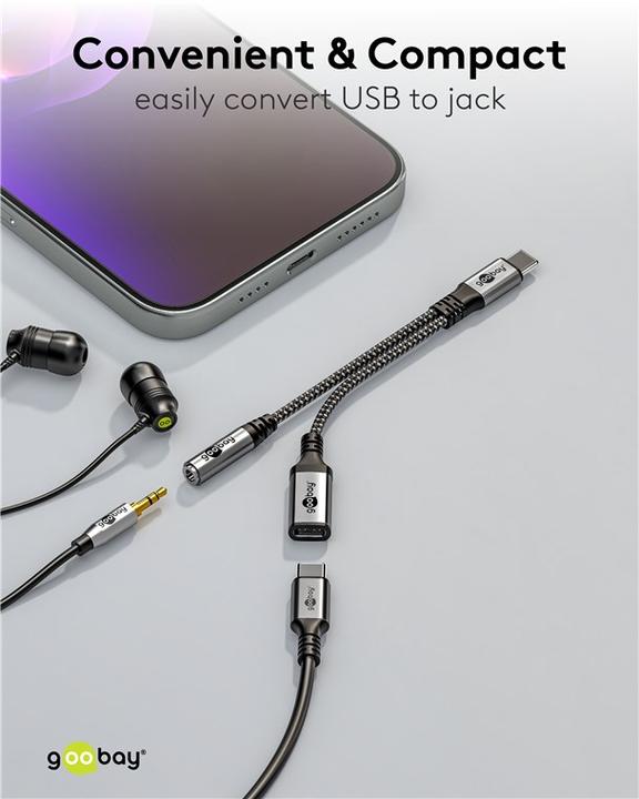 Produktbild Goobay USB-C auf USB-C und Klinke 3,5 mm AUX (USB Typ C, USB Typ C)