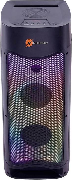 Actual product image N-Gear Let's go party Bluetooth speaker, sound system with karaoke microphone, disco LEDs (4 h, Electrical connection)