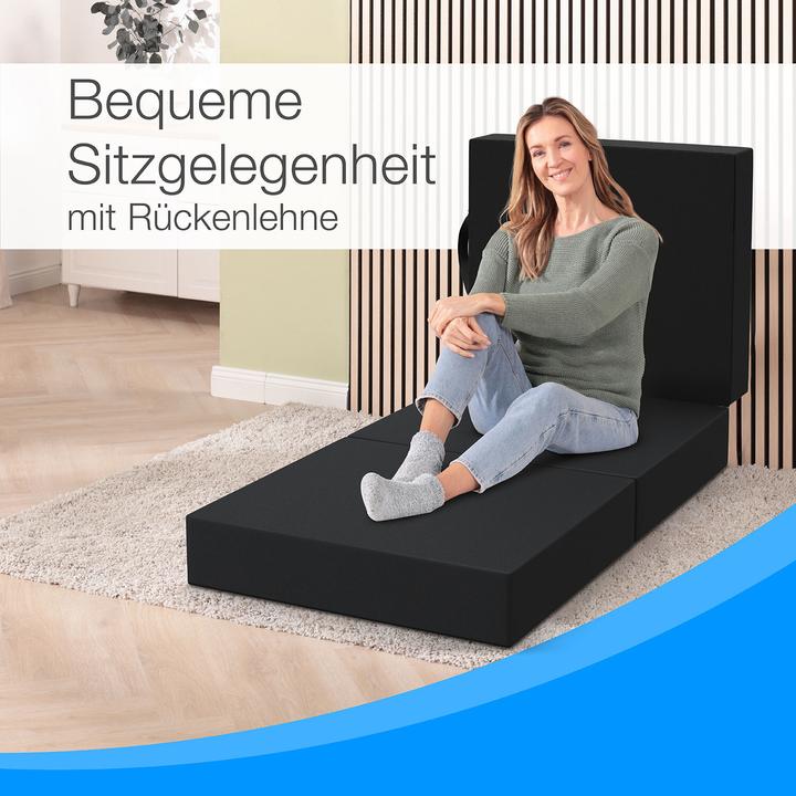 Immagine prodotto Bestschlaf Klappmatratze, 3-teilige Faltmatratze, Reisebett, Gästematratze (90 x 200 cm, Nucleo di schiuma)