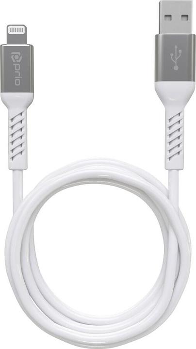 Actual product image prio Charge & Sync USB A to Lightning Cable MFi certified 1.2m white (1.20 m)