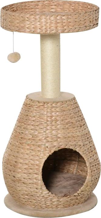 Actual product image PawHut Cat tree with cave (82.50 cm, Yellow)