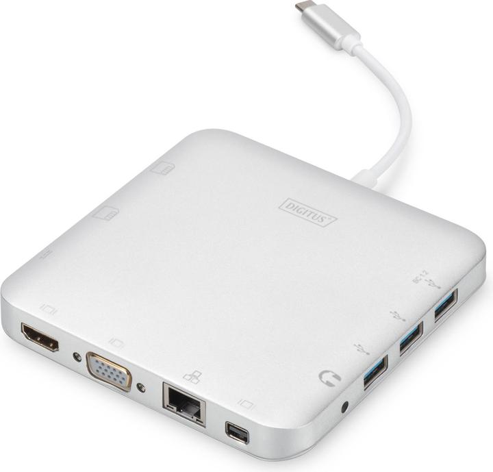 Produktbild Digitus Universal Dockingstation USB 3.1 Typ C MicroSD SD (USB-C, 11 Ports)