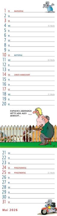 Produktbild Stein:Uli Stein Streifenkalender 2026: (Deutsch)