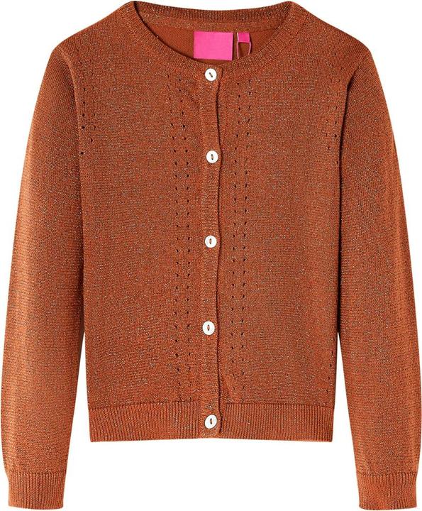 VidaXL Kinder-Strickjacke Cognac 140,Material: 97 % Baumwolle. 3 (140)