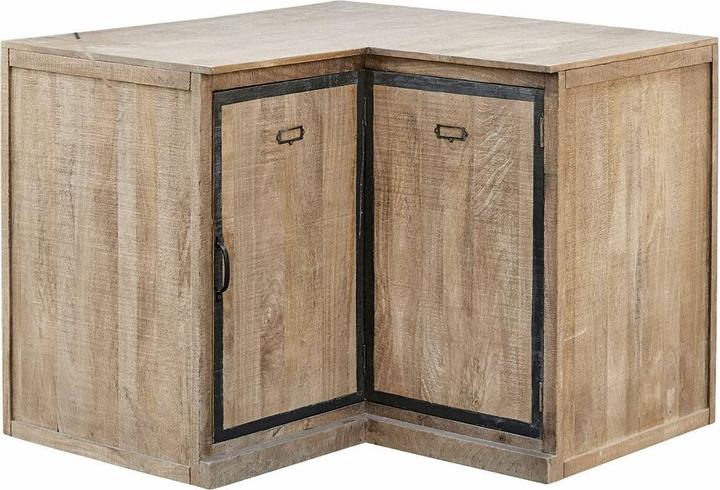 Produktbild Loberon Eckschrank Oakland braun/schwarz (116 x 116 x 89.5 cm)