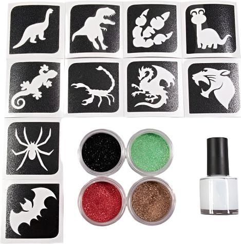 Grimas Glitter-Tattoo Set Dinosaurier