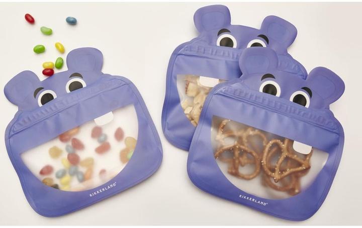 Produktbild Kikkerland Hippo Zipper Bag (3 x)