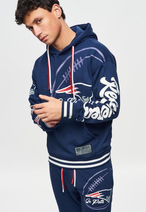Immagine prodotto Recovered Re:covered Felpa con cappuccio in pile - PATCHES New England Patriots - 3XL (3XL)