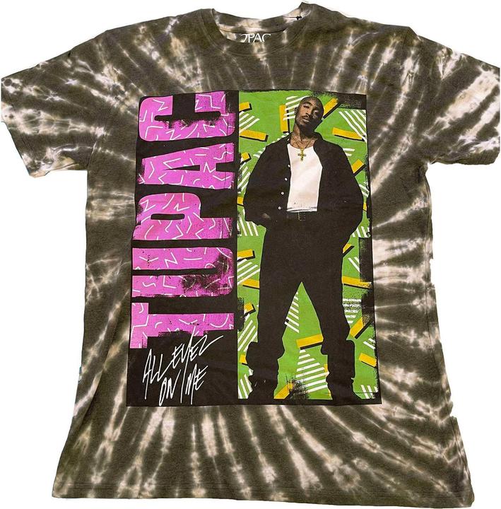 Tupac Shakur Unisex Adult All Eyez On Me Tie Dye T-Shirt (XL)