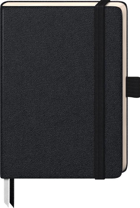 Produktbild Notizbuch KOMPAGNON ca. A6 kariert, schwarz Hardcover 192, davon 16 zum Heraustrennen Seiten (A6, Kariert, Harter Einband)
