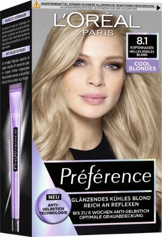 Produktbild L'Oréal Paris Loreal, Präferenz, Haarfärbemittel 8.1, 1 Stück
