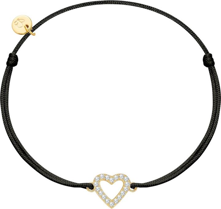 Immagine prodotto Glanzstücke München Bracciale cuore in tessuto - 36416 (22 cm, Argento)