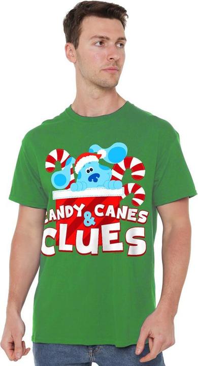 Immagine prodotto Blue's Clues & You! Clues Maglietta Natale Bastoncini di Zucchero Uomo (4XL)