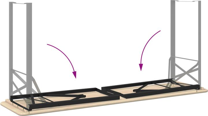 Actual product image VidaXL Beer table legs 2 pieces Folding black powder-coated steel