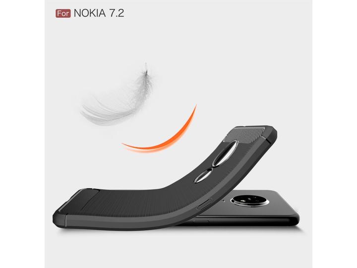Produktbild Screenguard Nokia 7.2 Hülle Carbon Brushed Soft TPU (Nokia 7.2)
