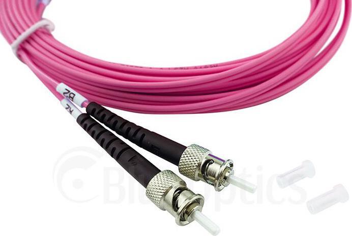 Actual product image CBO BlueOptics fibre optic patch cable LC / ST MM OM4 magenta 2.0m (2 m)