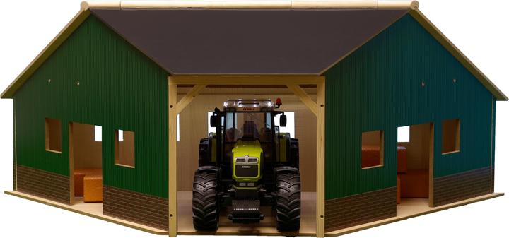 Kids Globe Farming Shed Eckholz für 2 Traktoren