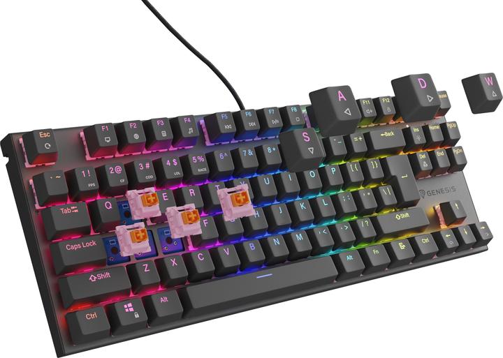 Produktbild Genesis Klawiatura Thor 303 TKL Outemu Peach Silent (NKG-1881) (Eng. Int., Kabelgebunden)