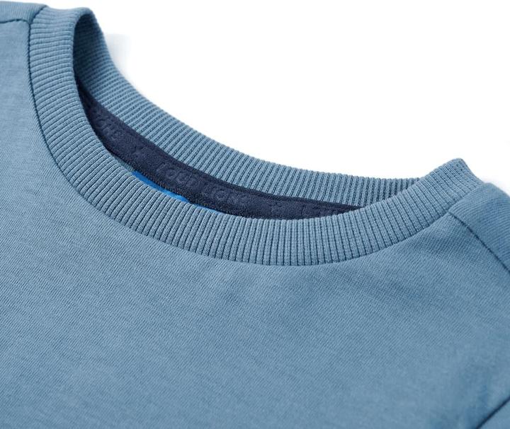 Immagine prodotto VidaXL Camicia da bambino a maniche lunghe blu medio 104,Materiale: 100 (104)