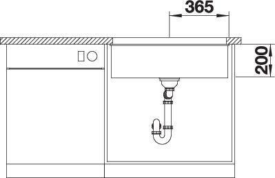 Actual product image Blanco Etagon 700-U (Undermount sink, 46 cm, 73 cm)