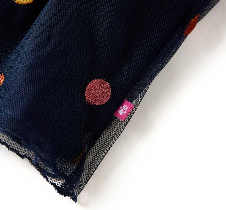Actual product image VidaXL Children's tulle skirt with dot pattern navy blue 116,Material (116)