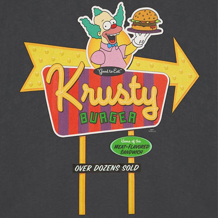 Actual product image The Simpsons Mens Krusty Burger Short-Sleeved T-Shirt (L)