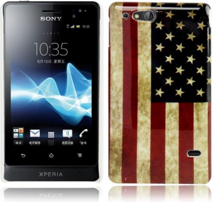 Produktbild König Design Hard Case Hülle Retro Kassette/USA für Handy Sony Xperia go ST27i (Sony Xperia Go ST27i)