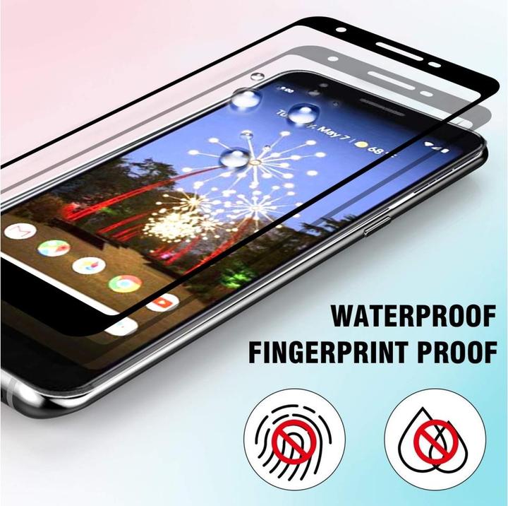 Actual product image Screenguard Google Pixel 3a Full Screen Protective Glass Film 2.5D 9H (1 Piece, Google Pixel 3a)