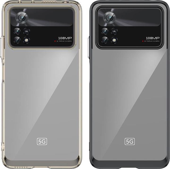 Actual product image Hurtel Outer Space Case for Xiaomi Poco X4 Pro 5G cover with a flexible frame blue (Xiaomi Poco X4 Pro 5G)