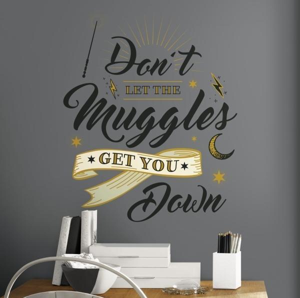 Image du produit Roommates Harry Potter Muggles Quote Peel And Stick Giant Wall Decals