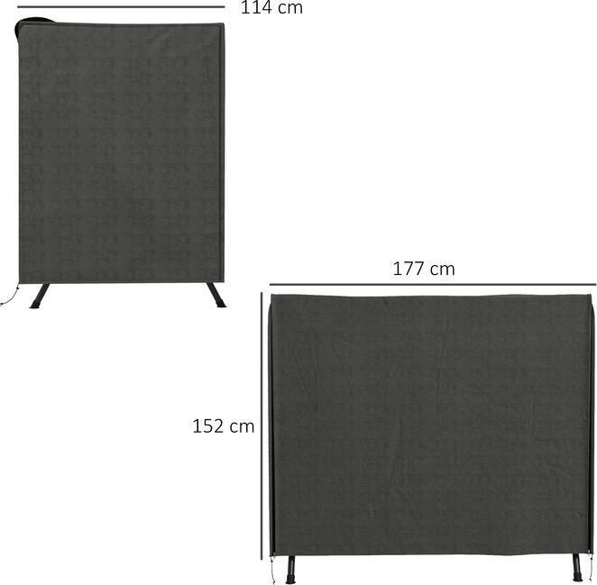 Produktbild Swisshandel24 Abdeckung für Hollywoodschaukel, 420D Oxford, 177x114x152cm Dunkelgrau