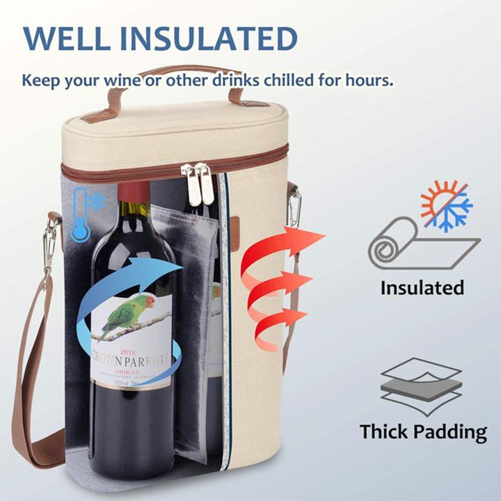 Actual product image Intirilife Bottle cooler carrier bag insulated