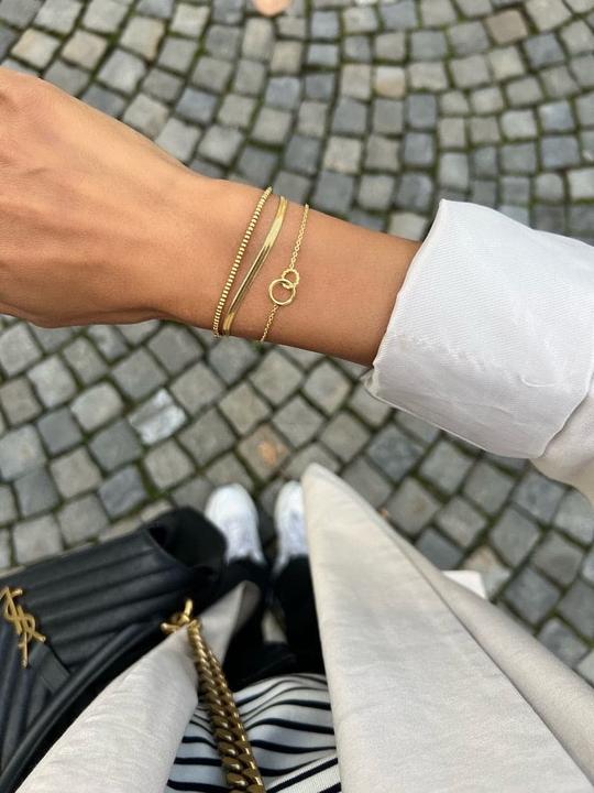 Immagine prodotto Tara Style Bracciale Everyday Classics - set di bracciali (impermeabile) (Acciaio inossidabile placcato oro 18k, 100% impermeabile)