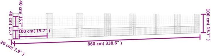 Actual product image VidaXL Gabionenkorb