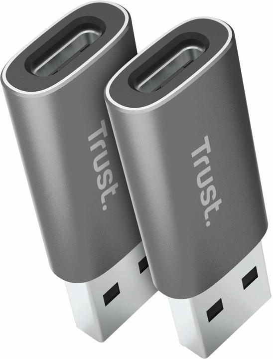 Actual product image Trust Calyx USB-A To USB-C Adapter 2p (USB-C, USB-A, 4.10 cm)